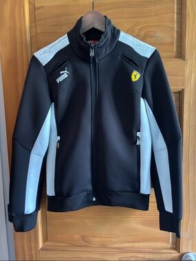 Puma/Ferrari Black & White Neoprene Track Jacket